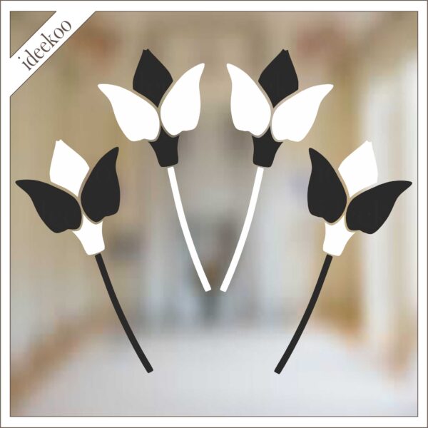 Carnaval sticker Tulpen Set 4 stuks - Afbeelding 2