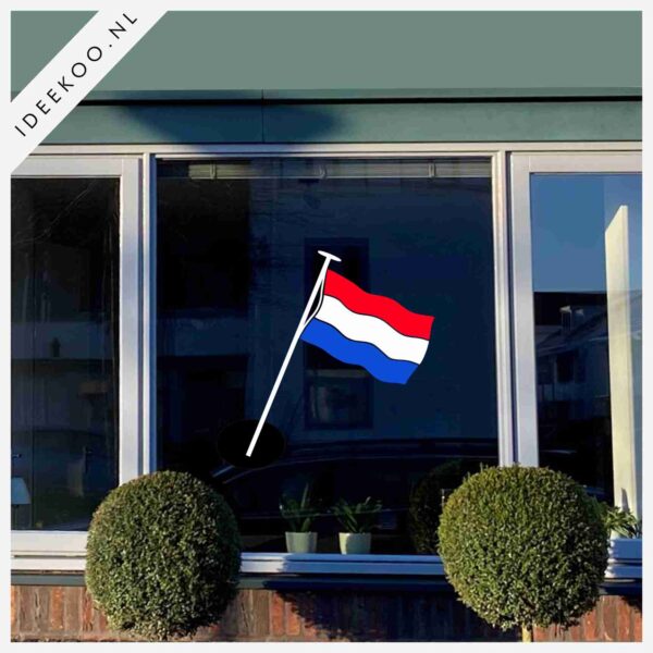 koningsdag sticker rood wit blauw oranje raamsticker koningsdag versiering vlag