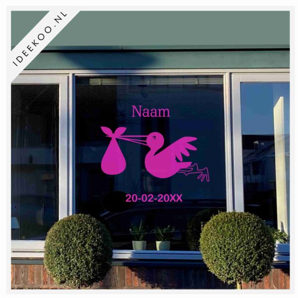 Geboortesticker ooievaar - Afbeelding 4