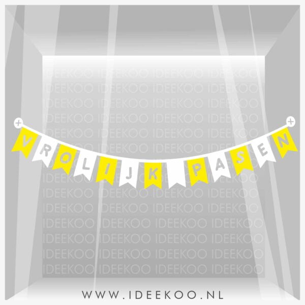 Paassticker, Raamsticker Pasen, Herbruikbare sticker pasen, paassticker, vrolijk pasen raamsticker slinger