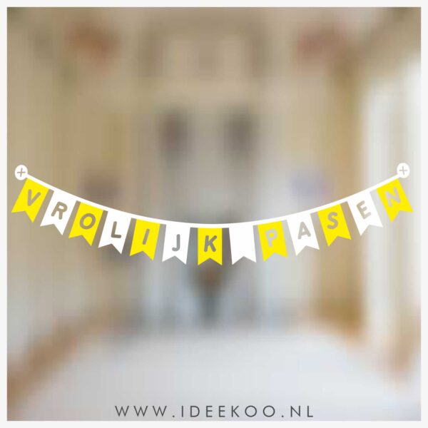 Paassticker, Raamsticker Pasen, Herbruikbare sticker pasen, paassticker, vrolijk pasen raamsticker slinger
