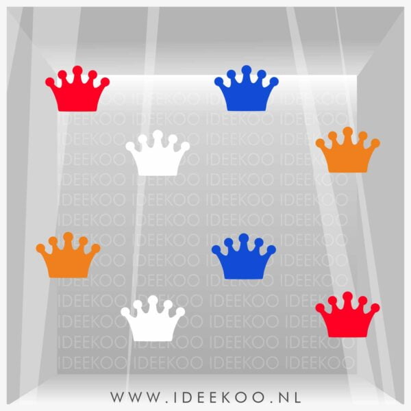 koningsdag sticker rood wit blauw oranje raamsticker EK WK versiering