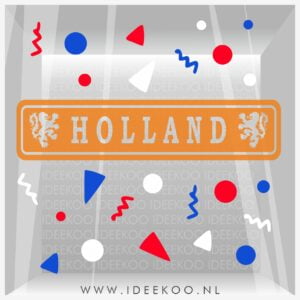 Raamsticker EK, EK, WK, voetbal sticker, holland plaatsnaambord, EK versiering, EK sticker, versierset oranje