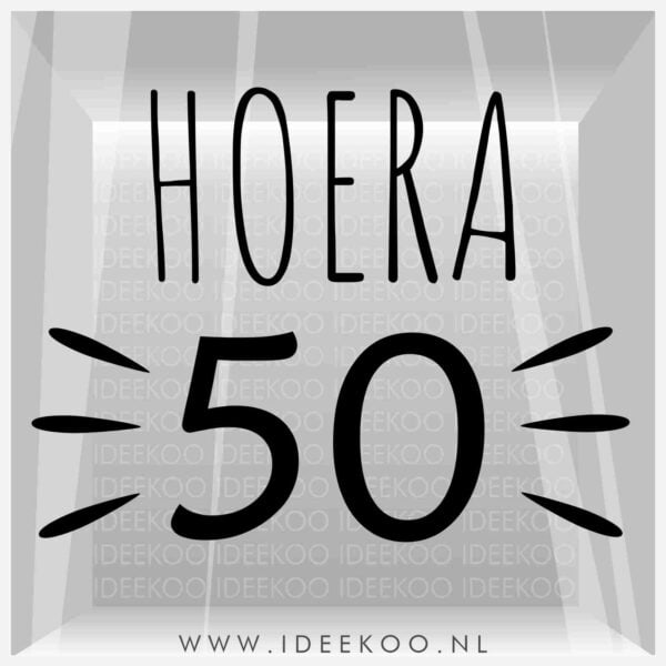 Raamsticker abraham, Raamsticker sarah, Raamsticker 50 jaar, herbruikbare sticker abraham, jubileum sticker, versiering 50 jaar