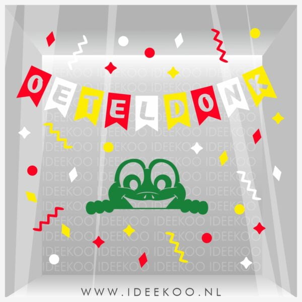 Raamsticker Oeteldonk, Raamsticker Carnaval, Carnavalsticker