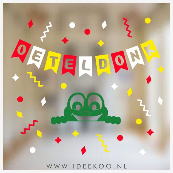 Raamsticker Oeteldonk, Raamsticker Carnaval, Carnavalsticker
