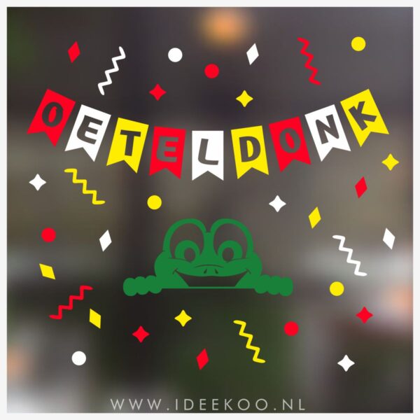 Raamsticker Oeteldonk, Raamsticker Carnaval, Carnavalsticker