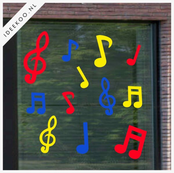 Raamsticker Muzieknoten Dwèrsklippelgat - Afbeelding 3
