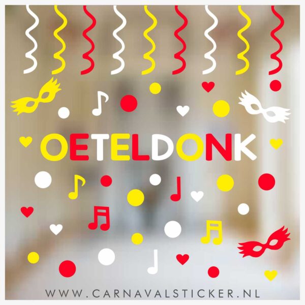Raamsticker Oeteldonk , Raamsticker Carnaval, Carnavalsticker